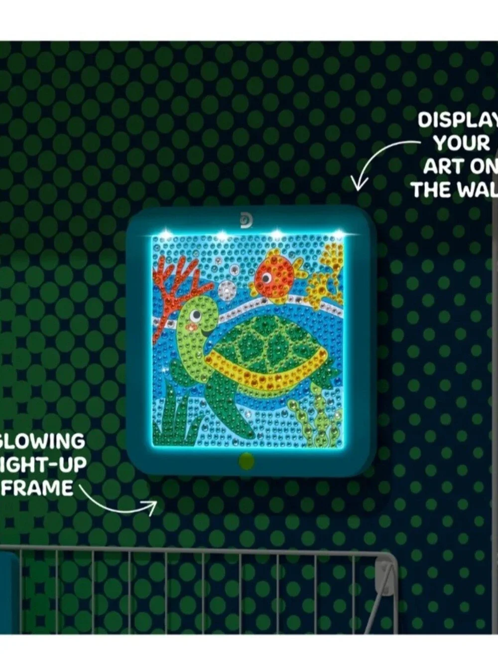 Discovery Dazzle Art Light-Up Diamond Painting Kit - Blue, Green, Yellow -nwot